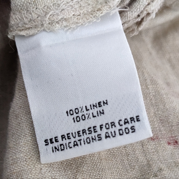 Vintage Talbots Petites Size 12 Linen Floral Dress with Pockets, Made in USA - Picture 6 of 6